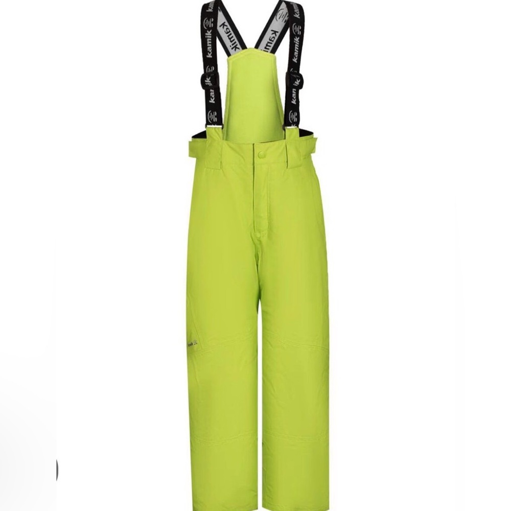 Kamik Kids Harper Bib Snow Pants - Lime Green